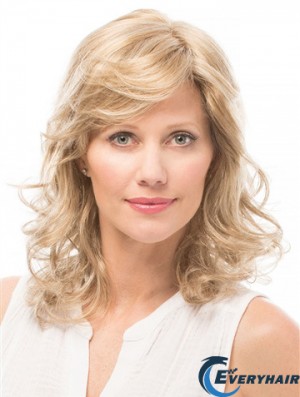 Layered 14 inch Shoulder Length Wavy Style Medium Wigs