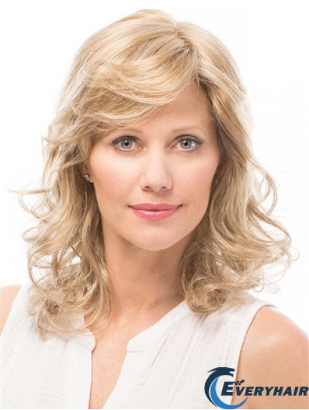Layered 14 inch Shoulder Length Wavy Style Medium Wigs