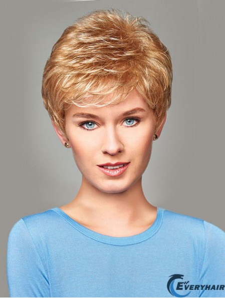 Buy Synthetic With Capless Short Length Blonde Color