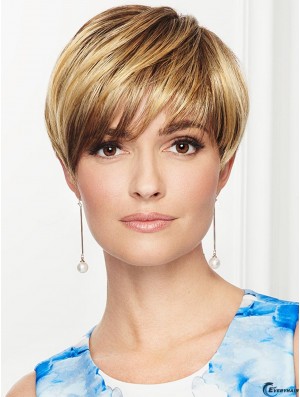 Layered Blonde Straight 4 inch Basic Wigs