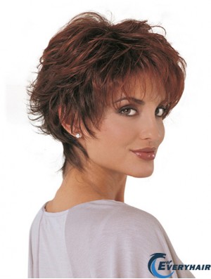 Fashion Synthetic Wigs Classic Cut Short Length Auburn Color