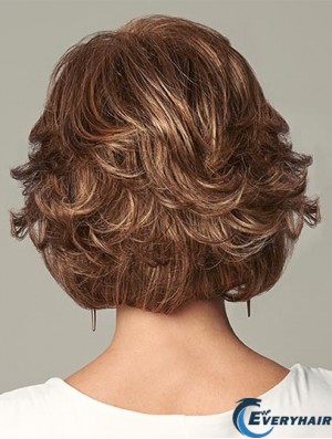 Durable Auburn Chin Length Layered Glueless Lace Front Wigs