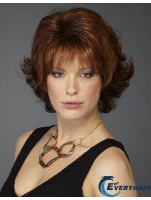 Straight Brown No-Fuss Shoulder Length Classic Wigs
