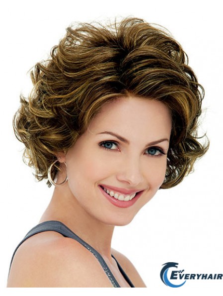Lace Front Synthetic Wigs UK Chin Length Lace Front Curly Style