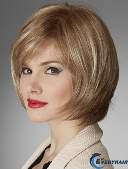 Top Quality Synthetic Wigs With Monofilament Bobs Cut Chin Length