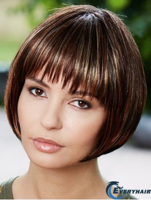 Best Synthetic Wigs For Women With Straight Hair Style Brown Color