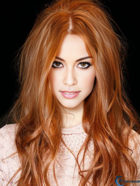 Long Synthetic Lace  Wigs Cropped Color Wavy Style