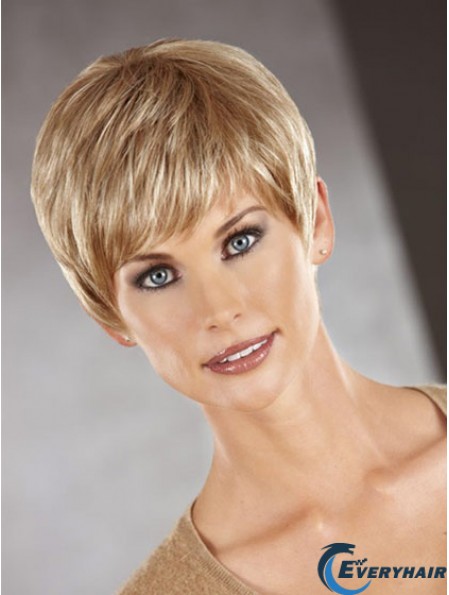 Cropped Boycuts Straight Auburn Perfect Synthetic Wigs