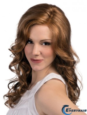 Curly Layered Long Brown Modern Lace Front Wigs