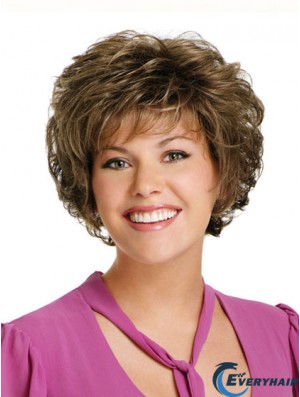 Curly Brown Discount Short Classic Wigs
