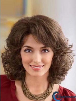 Wavy Brown Top Shoulder Length Classic Wigs
