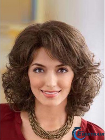 Wavy Brown Top Shoulder Length Classic Wigs