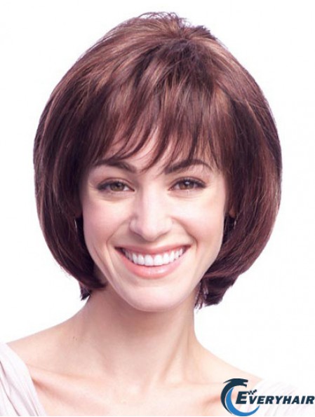 Chin Length Auburn Affordable 11 inch Straight Bob Wigs