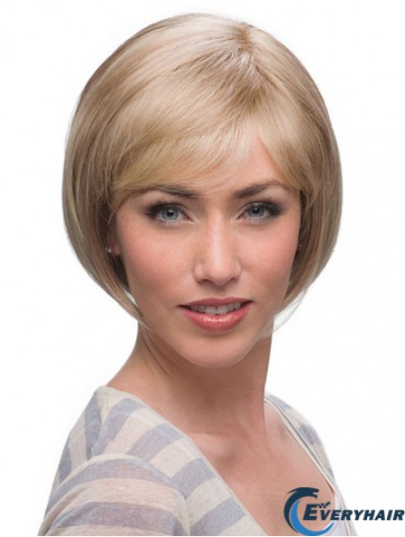 Chin Length Blonde Top 10 inch Straight Bob Wigs
