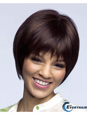 Straight Chin Length Auburn 8 inch Lace Front High Quality Bob Wigs