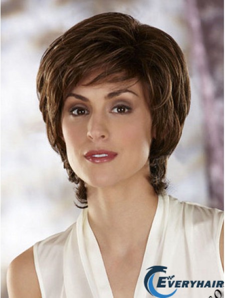Wavy Brown High Quality Chin Length Classic Wigs