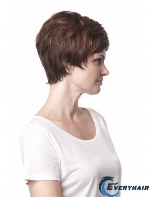 Wavy Layered 8 inch Auburn Incredible Synthetic Wigs
