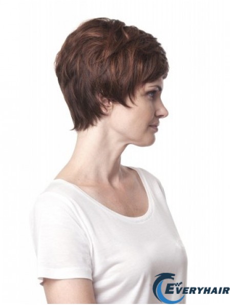 Wavy Layered 8 inch Auburn Incredible Synthetic Wigs