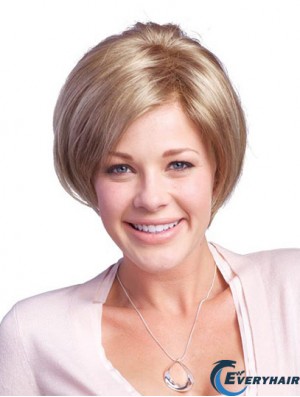 Straight Chin Length Brown 10 inch Lace Front Trendy Bob Wigs