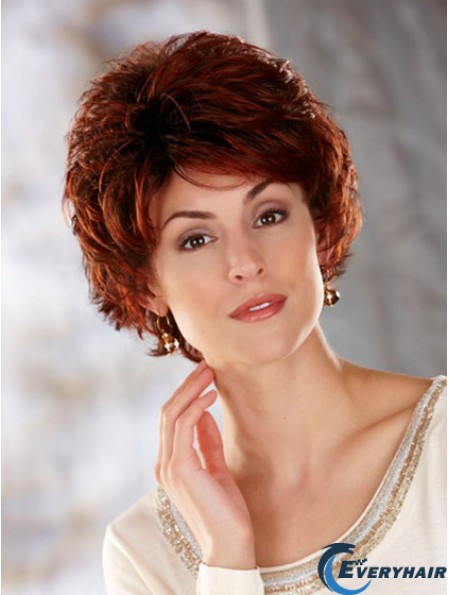 Wavy Auburn Natural Cropped Classic Wigs