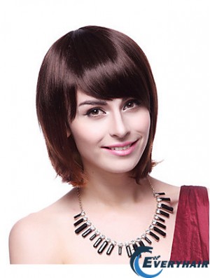 Chin Length Bobs Straight Auburn Fabulous Synthetic Wigs