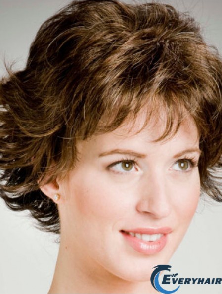 Stylish 8 inch Wavy Brown Layered Short Wigs