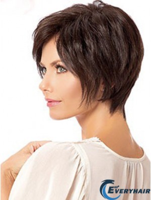 Straight Boycuts 6 inch Designed Short Wigs