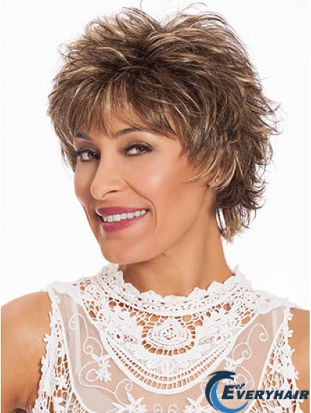 Wavy Layered 8 inch Modern Short Wigs
