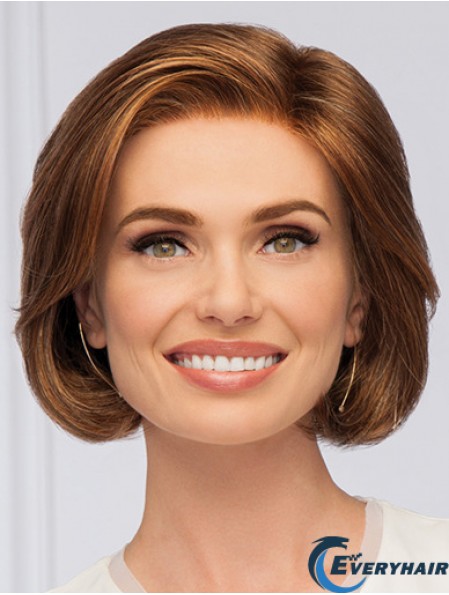 Auburn Wavy Monofilament Bobs 10 inch Synthetic Wigs Women