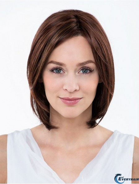 11 inch Straight Red Synthetic Shoulder Length Capless Wig Bobs