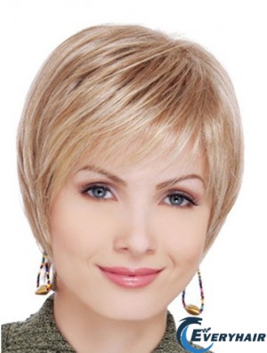 Best Blonde Short Straight Layered Lace Front Wigs