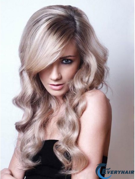 Wavy With Bangs Long Gorgeous Lace Front Wigs