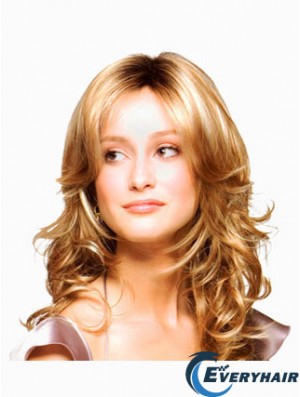 Wavy Layered Long Blonde Discount Lace Front Wigs