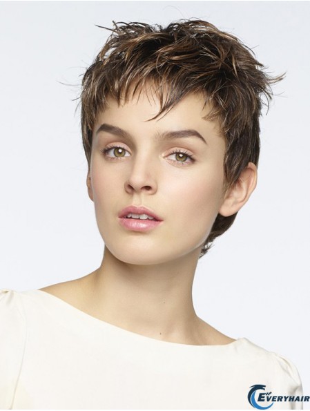 Wavy Boycuts Cropped Blonde Top Lace Front Wigs