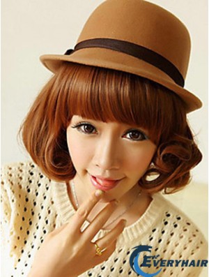 Lace Front Chin Length Wavy Auburn Affordable Bob Wigs