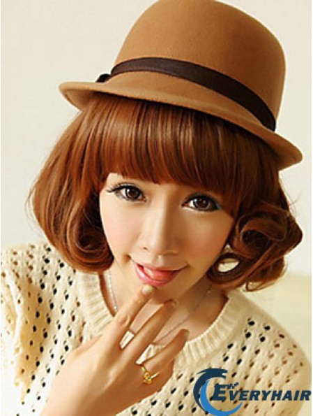 Lace Front Chin Length Wavy Auburn Affordable Bob Wigs