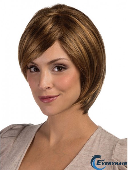 Lace Front Chin Length Straight Brown Perfect Bob Wigs