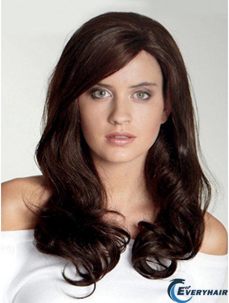 Wavy With Bangs Long Auburn Beautiful Lace Front Wigs