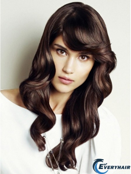 Wavy With Bangs Long Auburn Amazing Lace Front Wigs