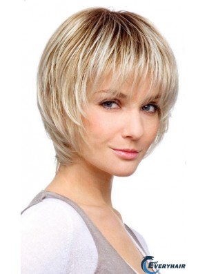 Chin Length Blonde Suitable 10 inch Straight Bob Wigs