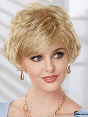 Bob Wig UK With Synthetic Capless Wavy Style Chin Length
