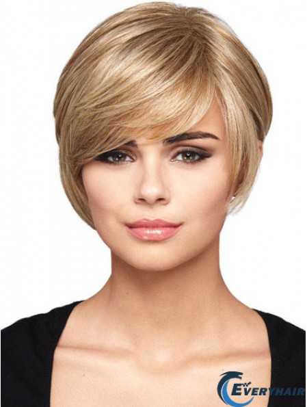 Capless Short Straight Blonde Hairstyles Bob Wigs