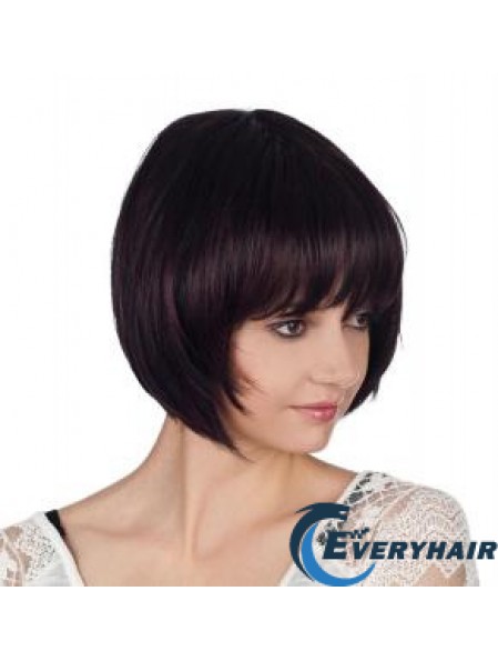 Straight Chin Length Auburn 10 inch Capless Cheap Bob Wigs