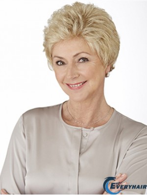 Glueless Lace Front Wigs With Monofilament Curly Style Grey Cut