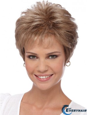 Short Wigs For Women With Capless Boycuts Cropped Length Wavy Style