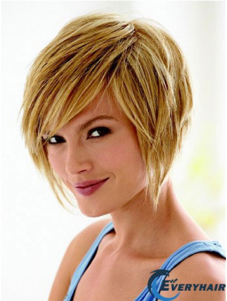 Short Hair Styles Bob With Capless Synthetic Straight Style Bobs