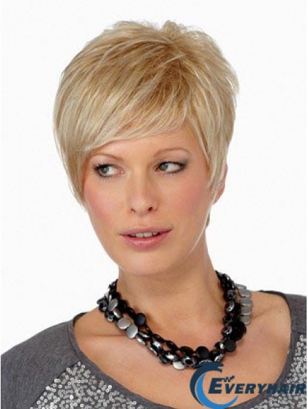 Boycuts Straight Blonde Capless Online Short Wigs