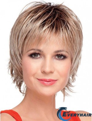 Boycuts Straight Blonde Capless Amazing Short Wigs