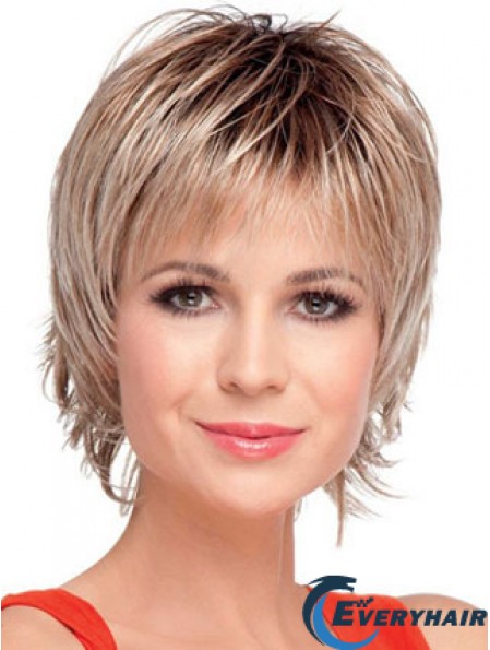 Boycuts Straight Blonde Capless Amazing Short Wigs