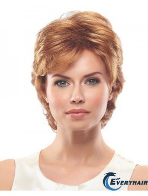 Wavy Layered Short Exquisite Auburn Synthetic Wigs
